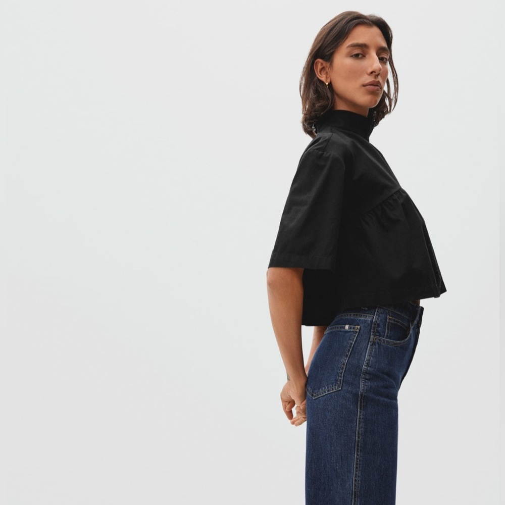 Everlane The Tiered Mockneck Top